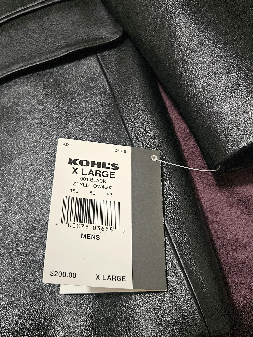 Croft And Barrow Leather Jacket XL NWT